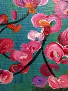 This is what the art teacher's flowers looked like.