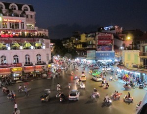 Old Quarter square by night