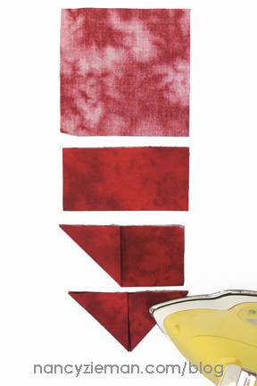 Folded Flying Geese from Quick Column Quilts by Nancy Zieman/Sewing With Nancy