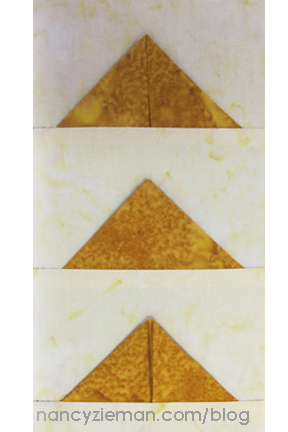 Folded Flying Geese from Quick Column Quilts by Nancy Zieman/Sewing With Nancy