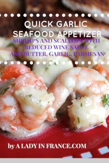 Quick Garlic-Seafood Appetizer with reduced wine sauce, butter and parmesan. By @aladyinfrance