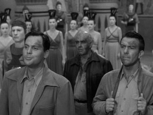 Hugh Beaumont (right) in The Mole People