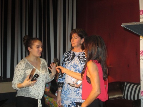 2 ladies, first to accept an award