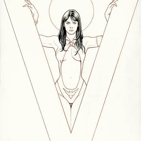 Frank Cho V for Vampirella cover art