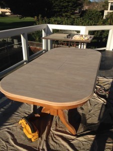 Sanded table