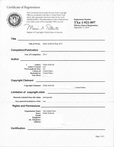 Copyright registration cert for blog 2014