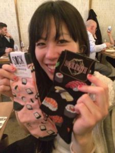 Sushi socks! Just in time for our Sock of the Day feature!