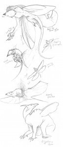 dragons, speculative biology, flight biomechanics, paleontology, celurosauravus, icarosaurus, rib-glider
