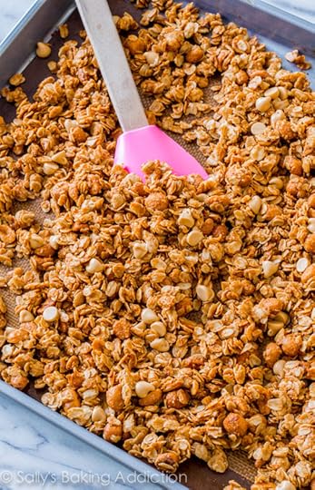 Honey Roasted Peanut Butter Granola made with 7 simple ingredients. Love this stuff!