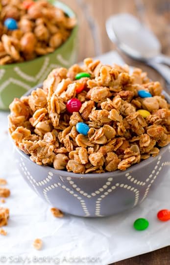 Honey Roasted Peanut Butter Granola made with 7 simple ingredients. Love this stuff!