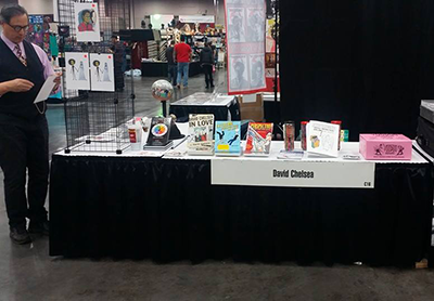 Me at my Artist's Alley table