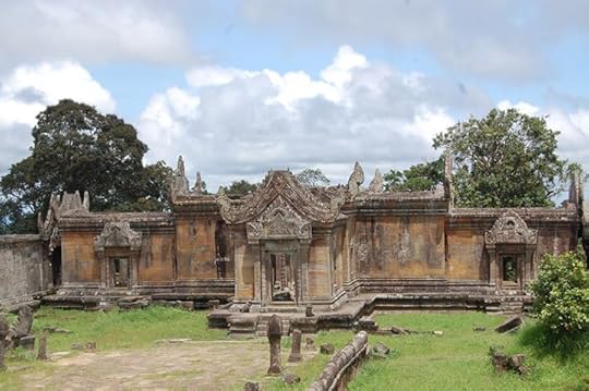 The third gopura as seen from the elevated fourth gopura that encases the main sanctuary of the Preah Vihear Temple.