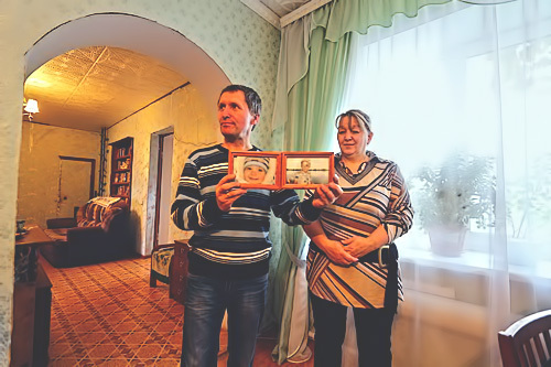 Sharing tea and snacks with this local family in Uglich, Russia during my Viking River Waterway of the Tsars river cruise