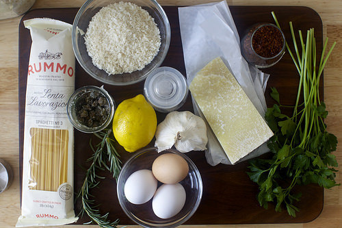 what you'll need, pecorino optional