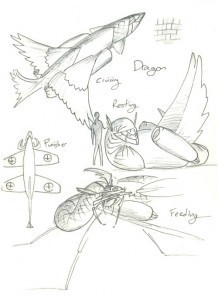 A Petrolean Dragon in different modes