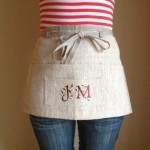 Monogram Linen Apron via Etsy