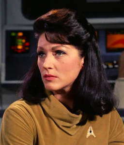 Majel Barrett as Number One in the original Star Trek pilot.