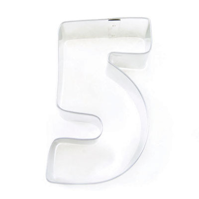 number 5 cookie cutter