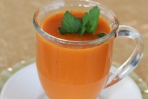 Roasted Red Bell Pepper Soup is perfect for cold winter nights.