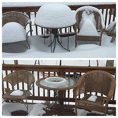 Lots of melt from one day to the next #swvawx #Blacksburg #snowdonut