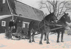 Father and a team of horses often rescued us from a blizzard at school. No rescue was more welcome!