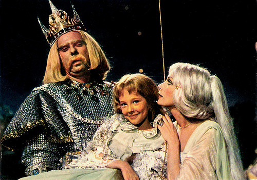 Jean-Luc Bideau, Marianne Ridoret and Marie Laforet in Le Petit Poucet (1972)