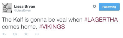 Lissa kalf veal tweet vikings j