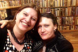 Jag och författaren Petra Östergren, ett kärt återseende.