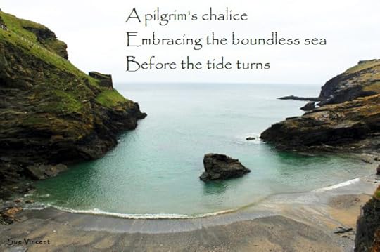 A pilgrim's chalice Embracing the boundless sea Before the tide turns