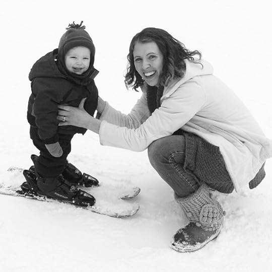The tiniest skier on the slopes