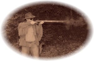 Me firing a .50 cal black powder rifle