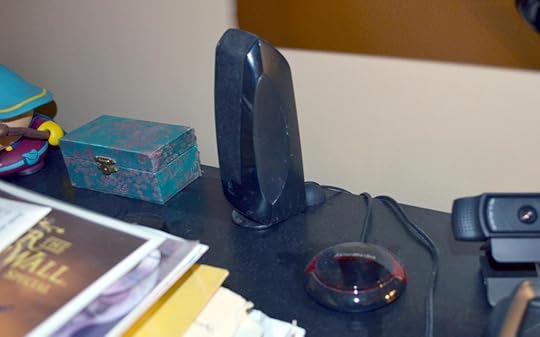 The CableButton is great for keeping my speakers in place on my standing desk.