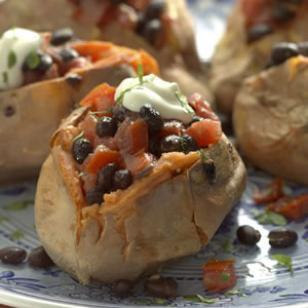 Sweet Potatoes with Warm Black Bean Salad