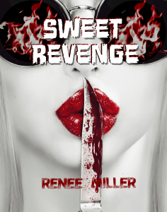 knife on lips. revenge abstract picture