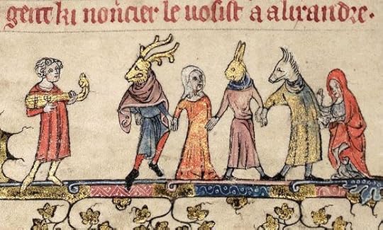 Dancers in a medieval manuscript