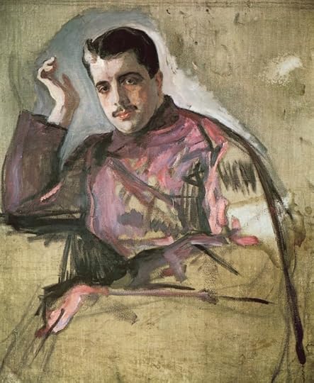 Portrait of Sergei Diaghilev by Valentin Alexandrovich Serov, 1909. ublic somain via Wikimedia Commons.