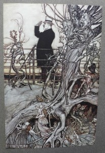 One of Arthur Rackham's illustrations for J M Barrie's Peter Pan in Kensington Gardens