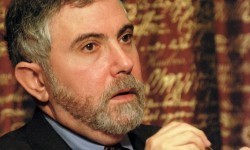 Paul Krugman, Laureate of the Sveriges Riksbank Prize in Economic Sciences in Memory of Alfred Nobel 2008 at a press conference at the Royal Swedish Academy of Sciences in Stockholm (Prolineserver/Wikimedia Commons)