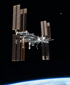ISS, Earth and Moon