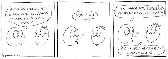 Tira cómica sobre calzoncillos y marcas.