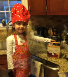 Making Red Velvet Cupcakes for Daddy's valentine's day gift.