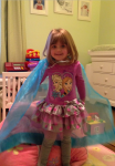 Grandma Merry made me my very own Frozen Cape. Watch out Elza