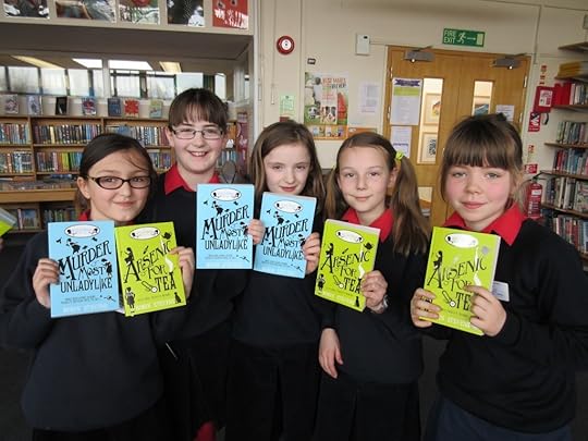 Some young authors with my books!