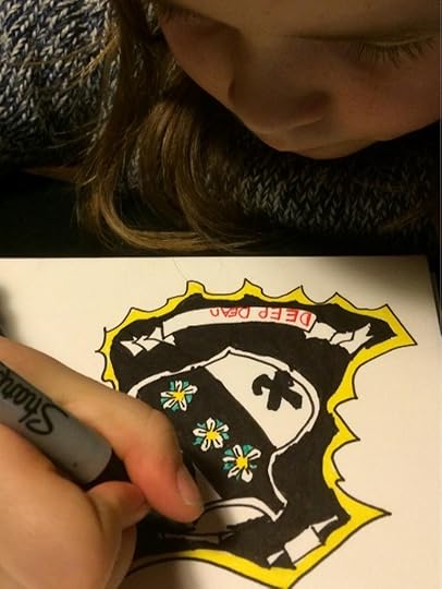@SpeakingofBks's daughter draws the Deepdean crest