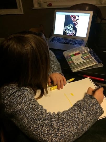 @speakingofbks's daughter copies the Deepdean crest