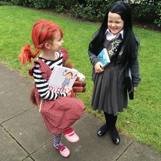 @SpeakingofBks's daughters - Pippi Longstocking and Hazel Wong!