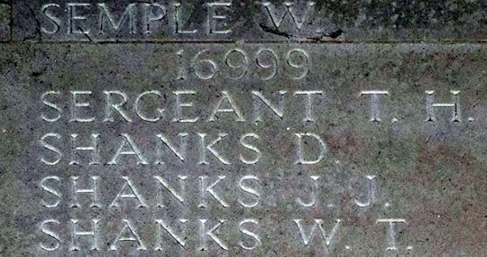 Thomas Sergeant on Thiepval Memorial