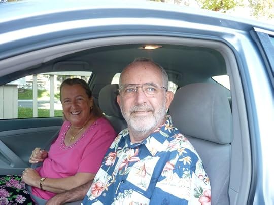 Caroline and Christopher in car