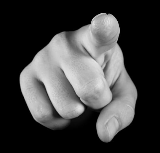 finger pointing to ebook sale