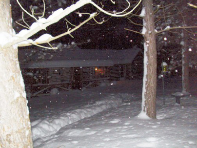 Winter night time.